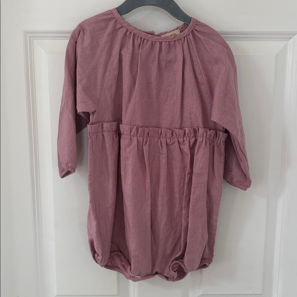 Mabo Purple Long Sleeve Girls Romper 4/5